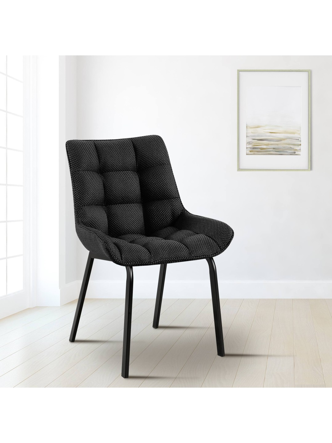 Silla Saranda tela, gris titanio