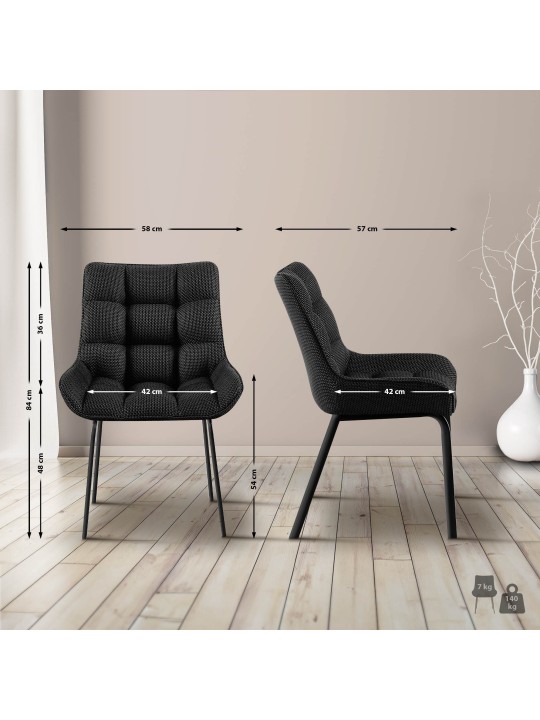 Silla Saranda tela, gris titanio Silla Saranda tela, gris titanio