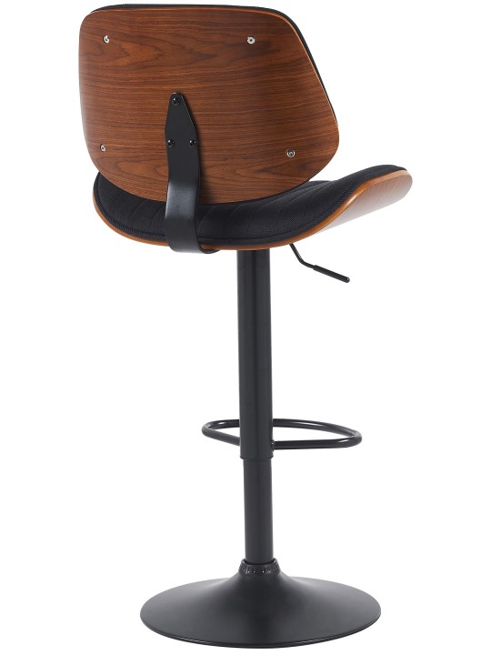 Taburete de bar Clawson tela, nogal/negro