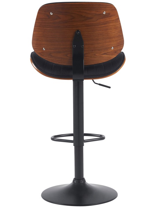 Taburete de bar Clawson tela, nogal/negro