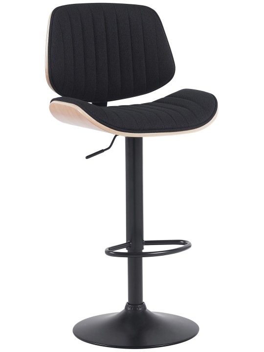 Taburete de bar Clawson tela, natural/negro