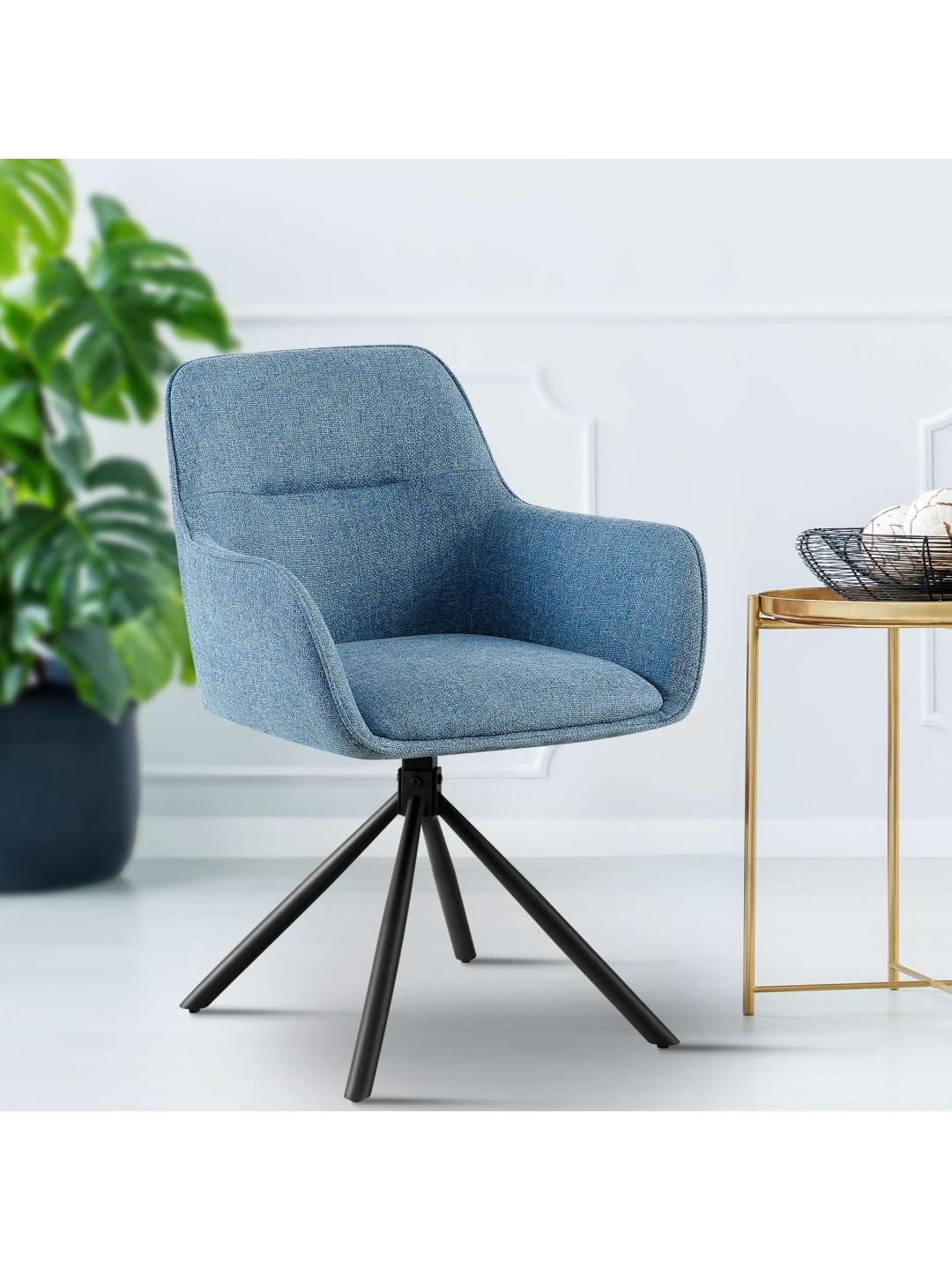 Silla Tipton tela, azul