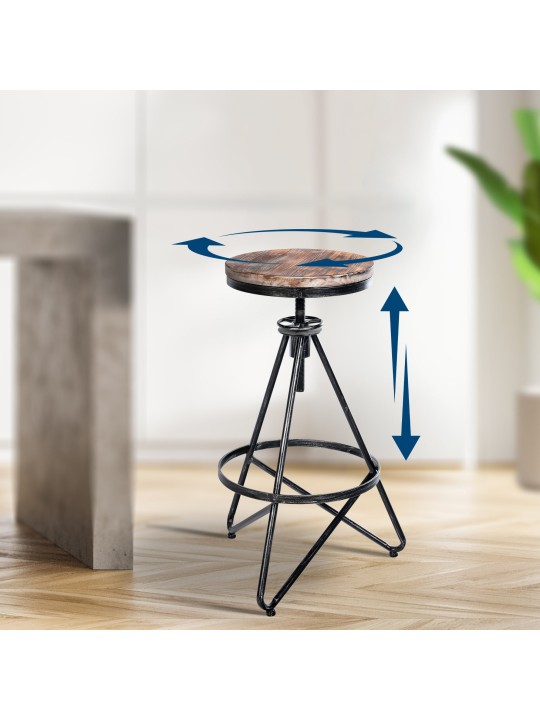 Taburete de bar Karla, plata Taburete de bar Karla, plata