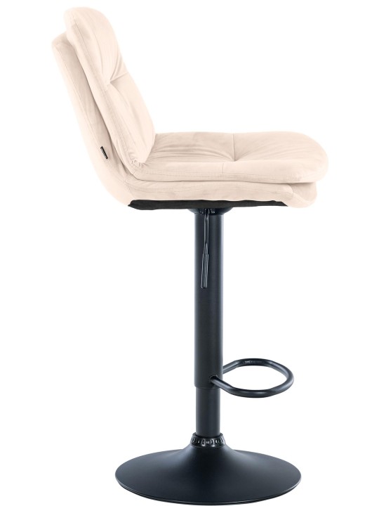 Taburete de bar Laurel terciopelo, crema Taburete de bar Laurel terciopelo, crema