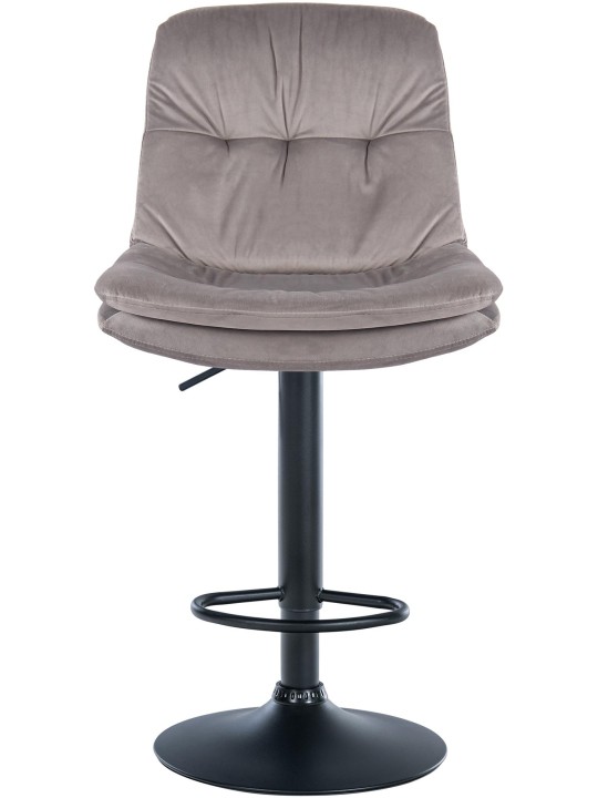 Taburete de bar Laurel terciopelo, gris Taburete de bar Laurel terciopelo, gris