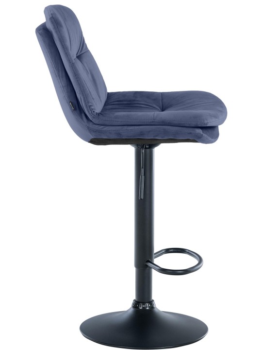 Taburete de bar Laurel terciopelo, azul Taburete de bar Laurel terciopelo, azul