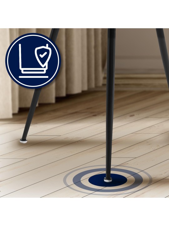 Silla de comedor de terciopelo Jaysie, azul oscuro