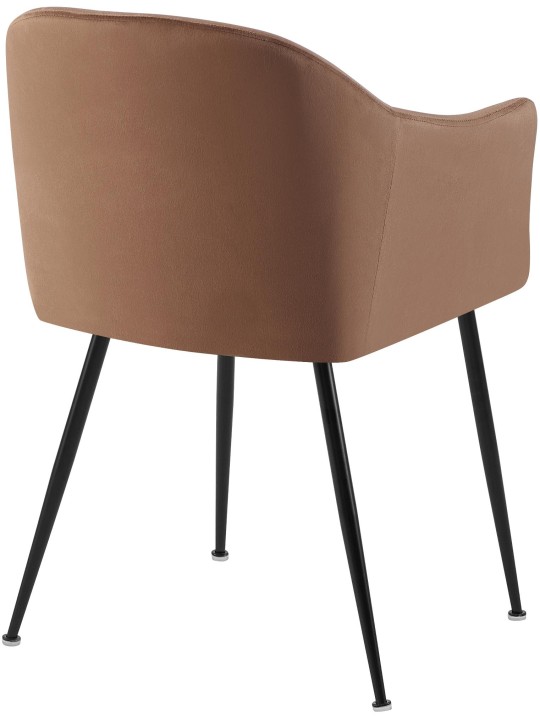 Silla de comedor de terciopelo Jaysie, marrón Silla de comedor de terciopelo Jaysie, marrón