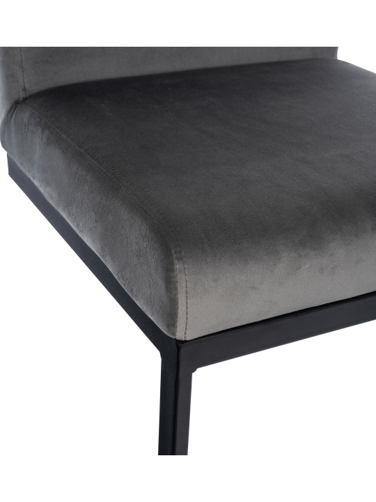 Taburete de bar Hopewell terciopelo B, gris Taburete de bar Hopewell terciopelo B, gris