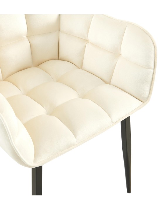 Silla Tirana terciopelo, crema Silla Tirana terciopelo, crema