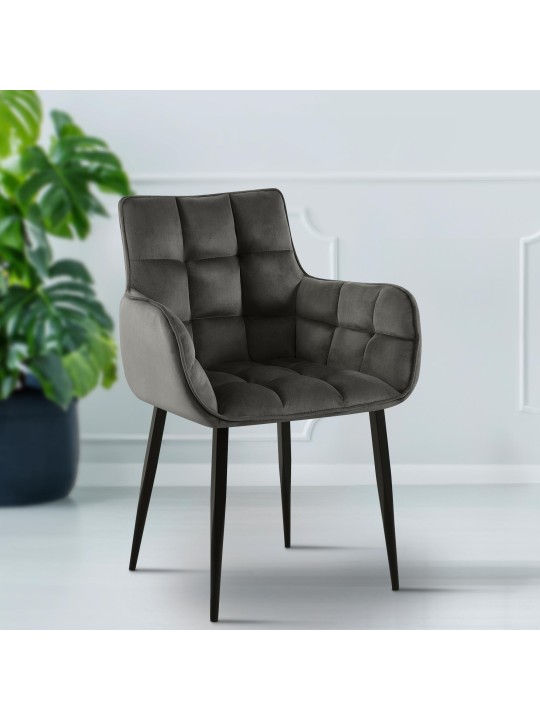 Silla Tirana terciopelo, antracita Silla Tirana terciopelo, antracita