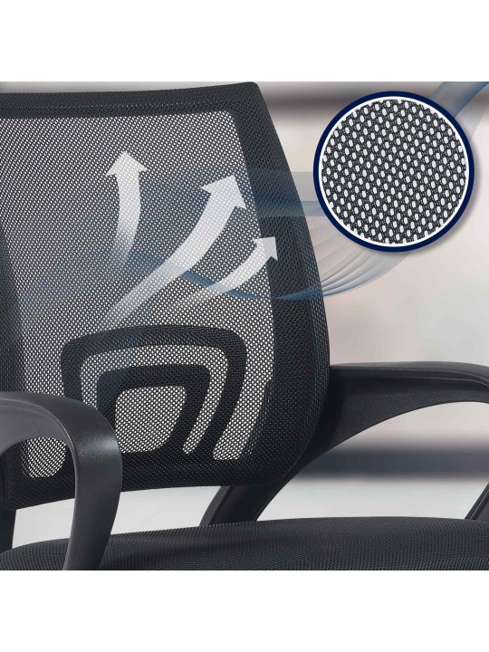 Silla de oficina Genius, negro