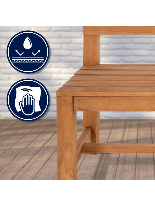 Banco teca Augusta 180 cm, teca