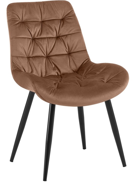 Silla de comedor de terciopelo Rossford, marrón Silla de comedor de terciopelo Rossford, marrón