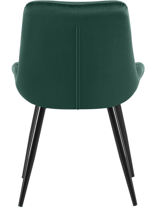 Silla de comedor de terciopelo Rossford, verde