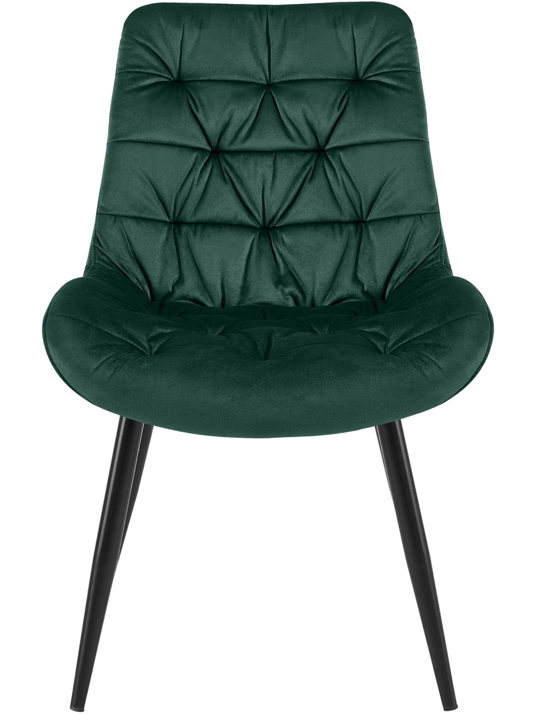 Silla de comedor de terciopelo Rossford, verde