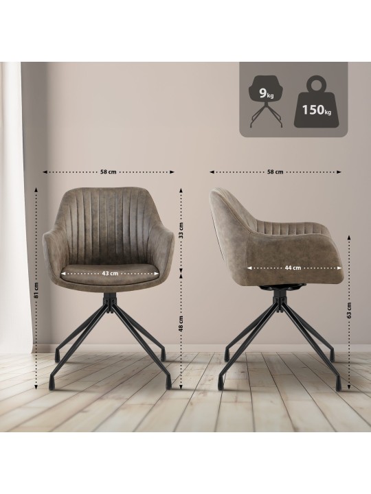 Silla de comedor Welby Vintage, gris Silla de comedor Welby Vintage, gris