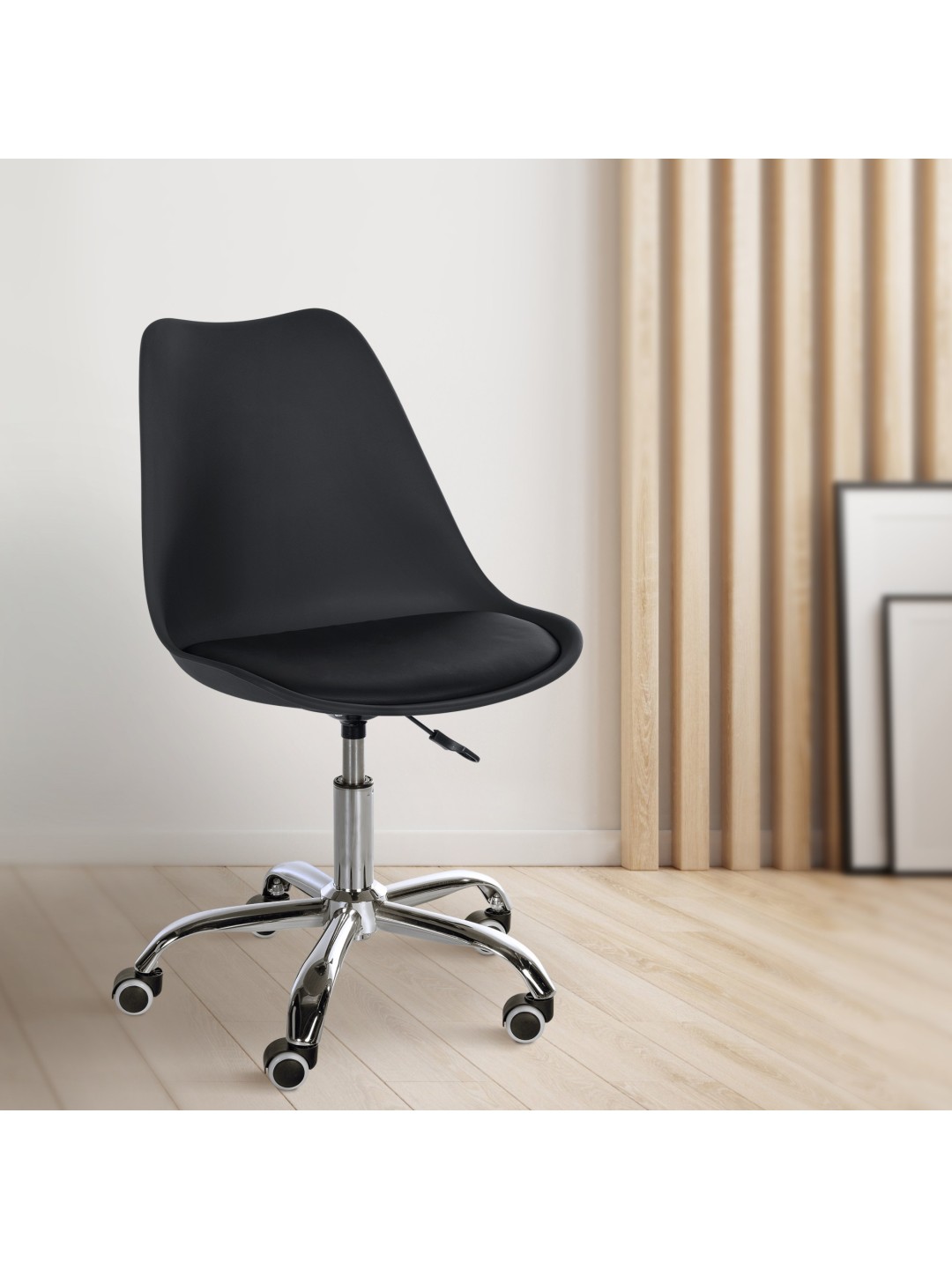 Taburete de trabajo Laflin, negro