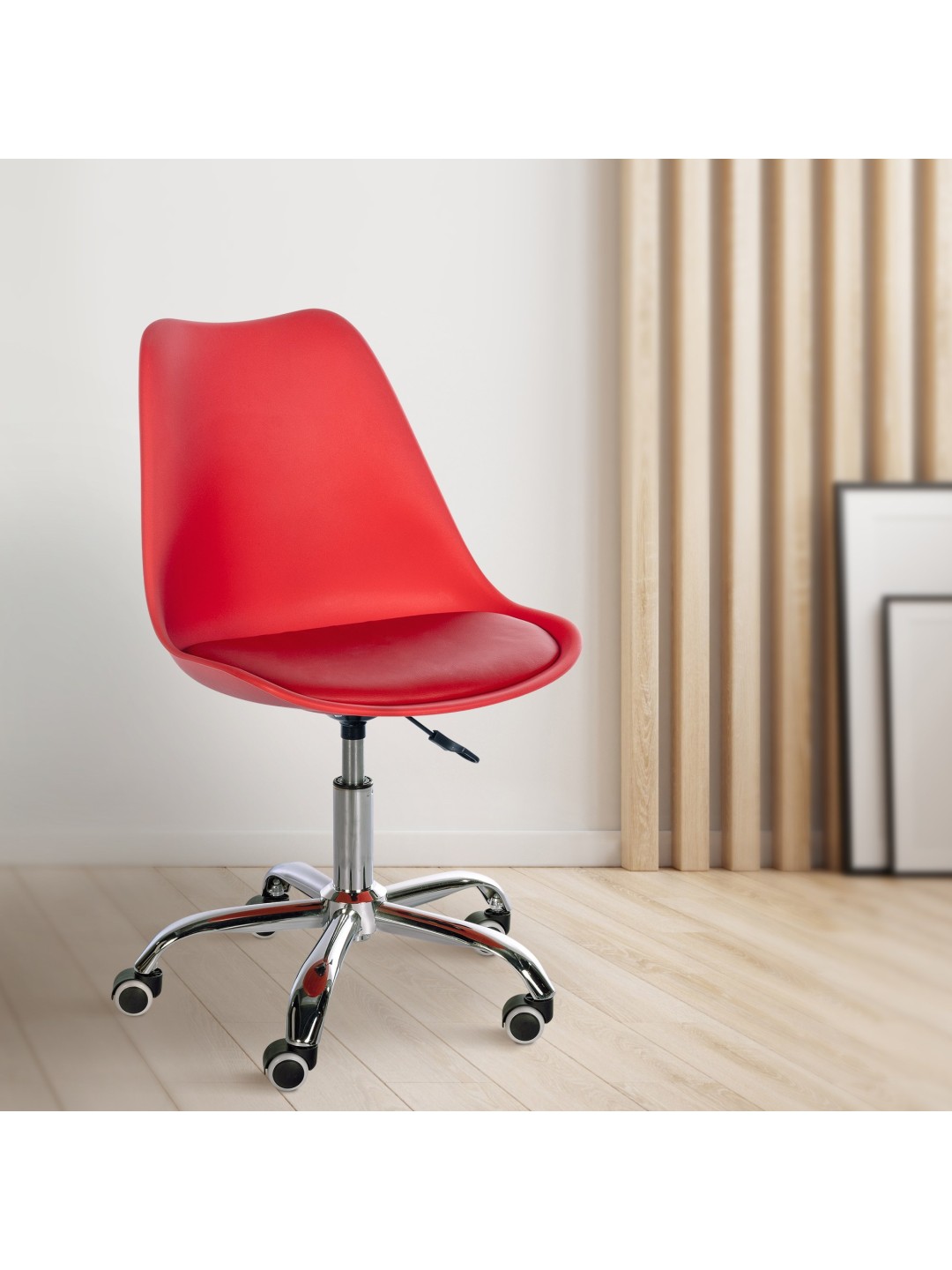 Taburete de trabajo Laflin, rojo