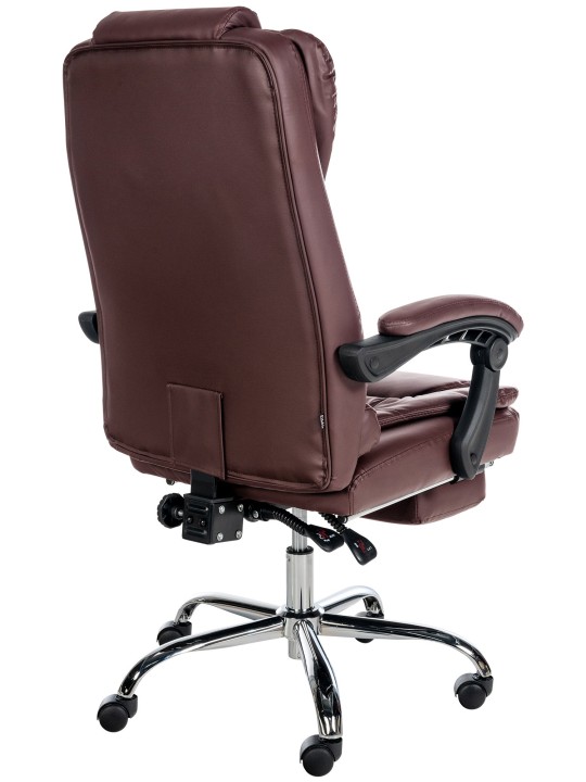 Silla de oficina Oxígeno piel sintética, burdeos