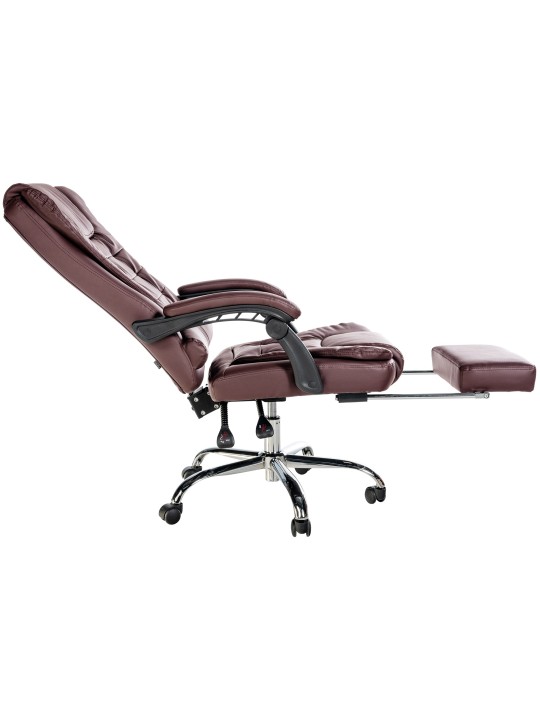Silla de oficina Oxígeno piel sintética, burdeos