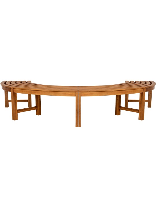 Banco arbol Macho 250 cm semicircular SIN respaldo, teca Banco arbol Macho 250 cm semicircular SIN respaldo, teca