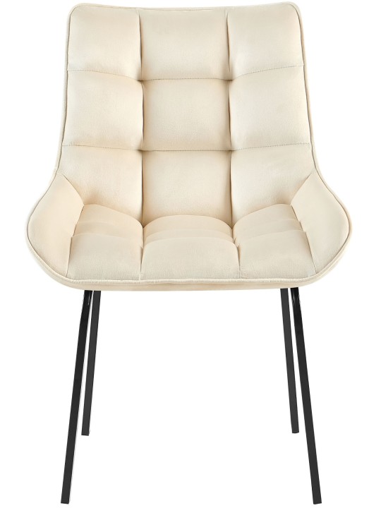 Silla Saranda terciopelo, crema