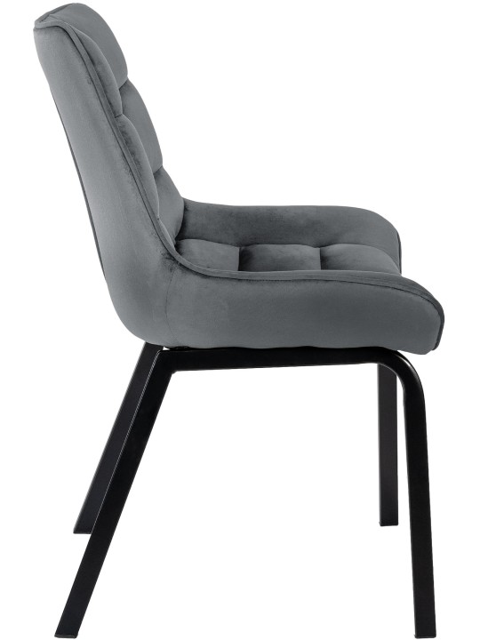 Silla Saranda terciopelo, gris oscuro Silla Saranda terciopelo, gris oscuro