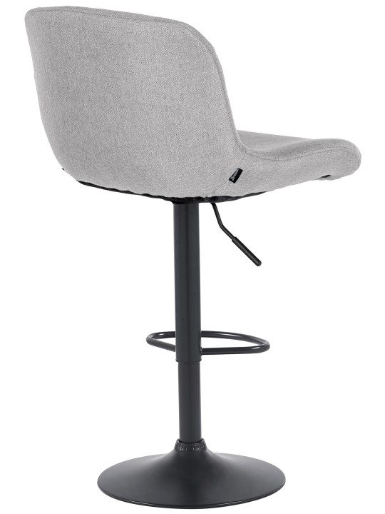 Taburete de bar Solon tela, gris claro