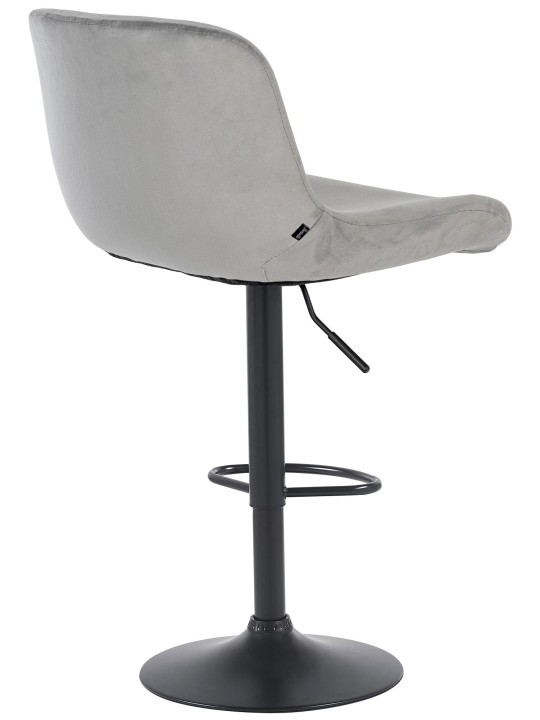 Taburete de bar Solon terciopelo, gris Taburete de bar Solon terciopelo, gris