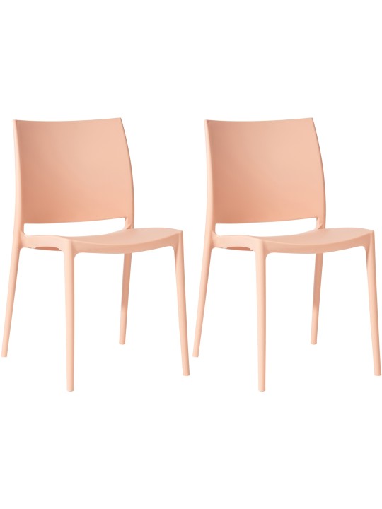 Conjunto de 2 sillas Meton, melocotón