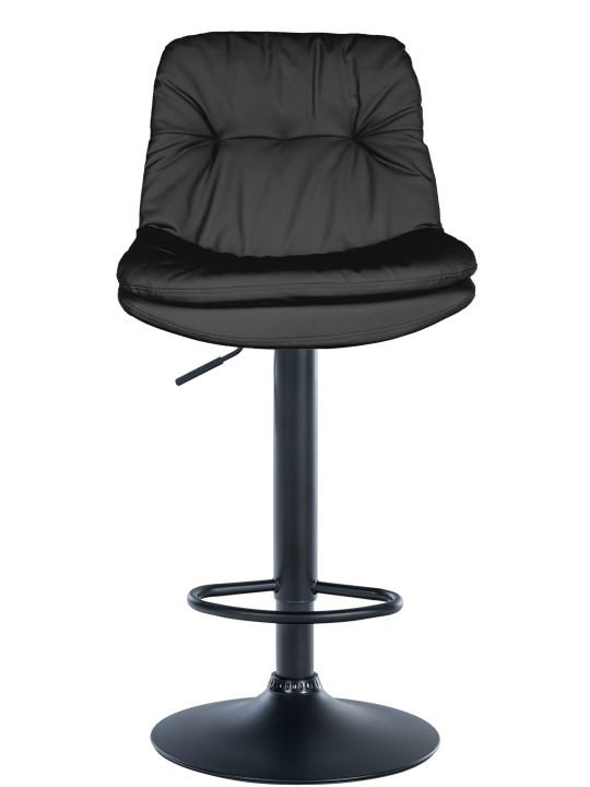 Taburete de bar Laurel piel sintética, negro Taburete de bar Laurel piel sintética, negro