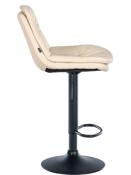 Taburete de bar Laurel piel sintética, crema