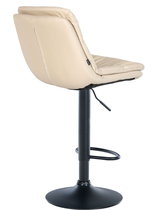 Taburete de bar Laurel piel sintética, crema