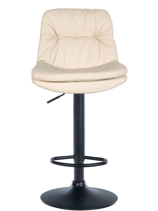 Taburete de bar Laurel piel sintética, crema