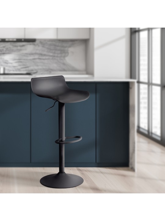 Juego de 2 taburetes de bar Aveiro, negro