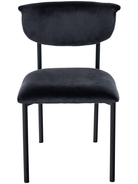 Silla de visita Gambell terciopelo, negro