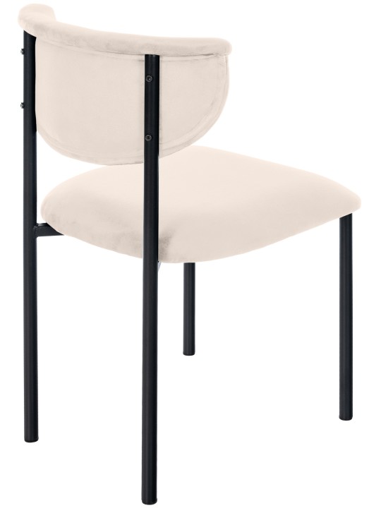 Silla de visita Gambell terciopelo, crema