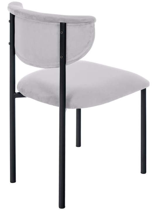 Silla de visita Gambell terciopelo, gris Silla de visita Gambell terciopelo, gris