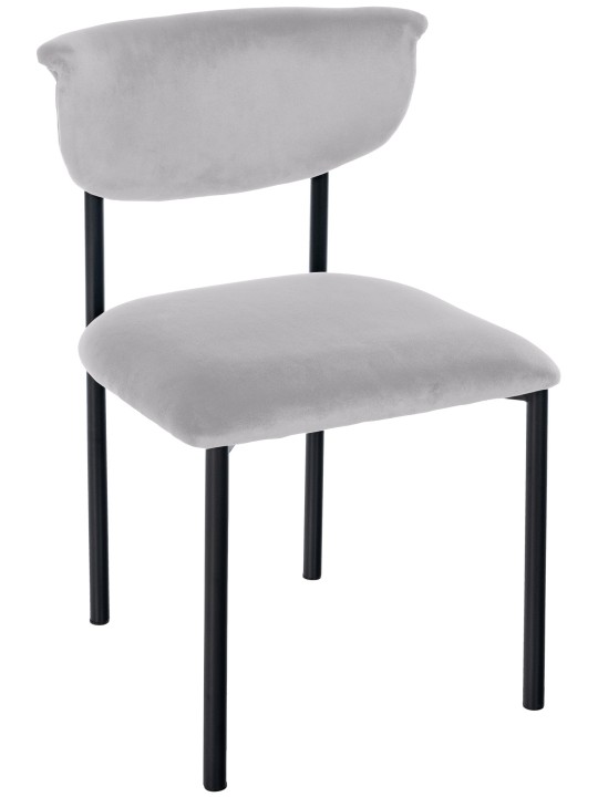 Silla de visita Gambell terciopelo, gris Silla de visita Gambell terciopelo, gris