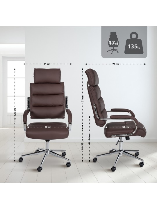 Silla de oficina Campo, marrón