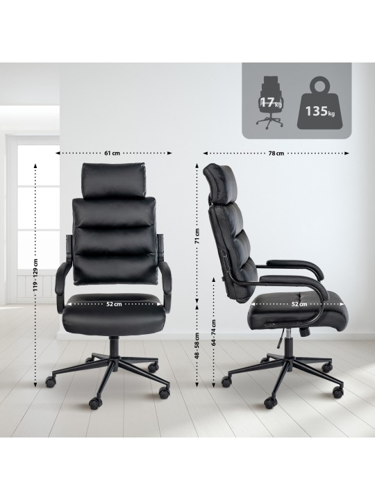 Silla de oficina Campo, negro/negro