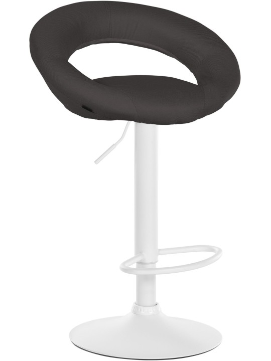 Taburete de bar Olinda tela, gris oscuro