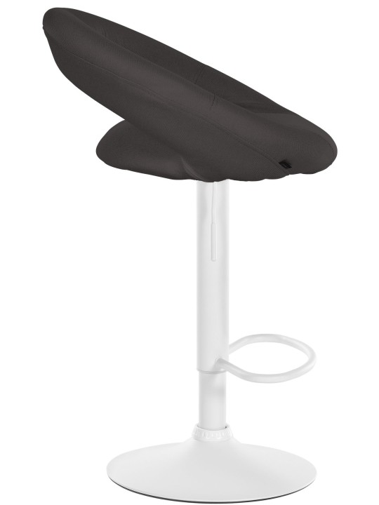 Juego de 2 taburetes de bar Olinda tela, gris oscuro