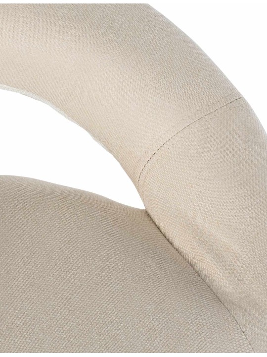 Juego de 2 taburetes de bar Olinda tela, crema