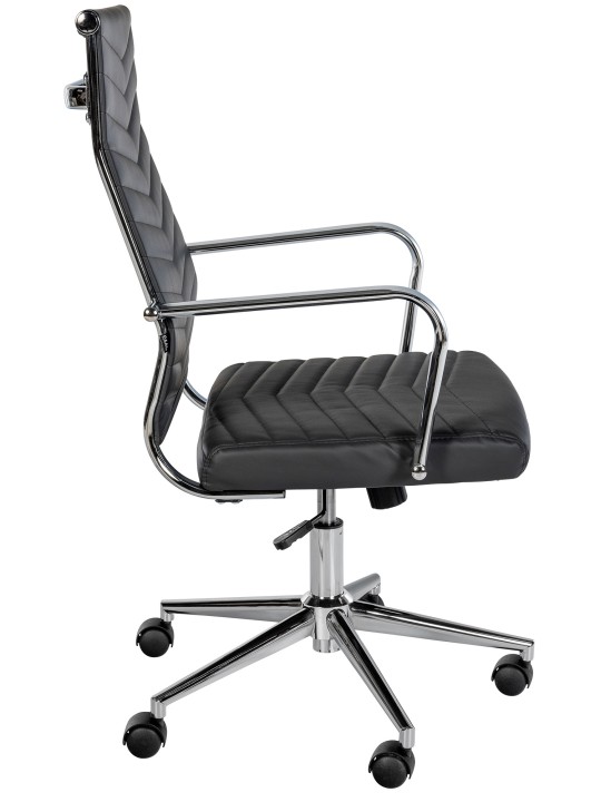 Silla de oficina Canby piel sintética, negro