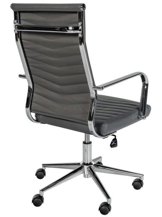 Silla de oficina Canby piel sintética, gris