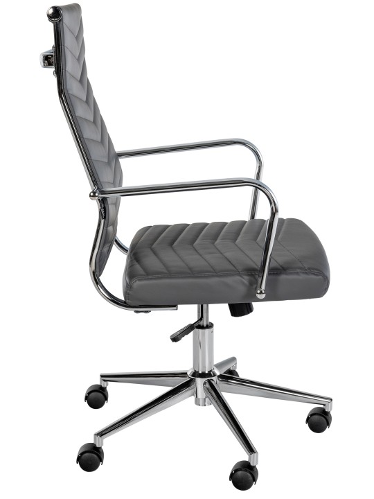Silla de oficina Canby piel sintética, gris