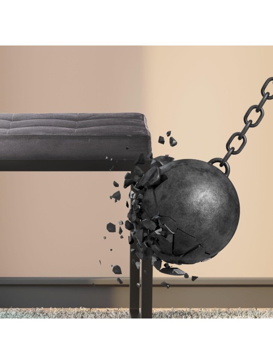 Taburete Barci B terciopelo, gris oscuro