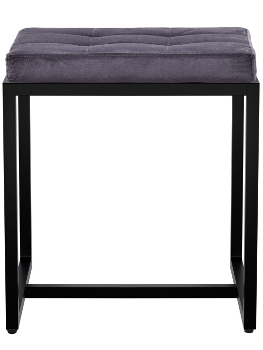 Taburete Barci B terciopelo, gris oscuro